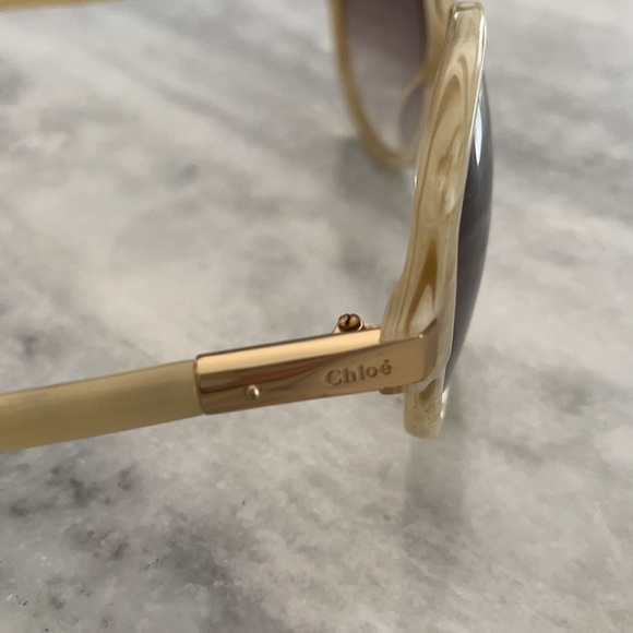 Chloe Ivory & Gold Sunglasses - Picture 9 of 13
